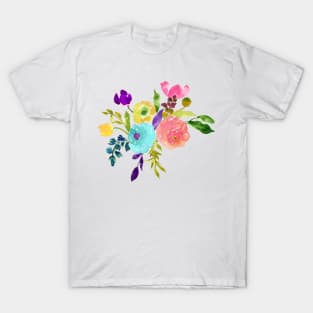 Floral Watercolor, Renunculus T-Shirt